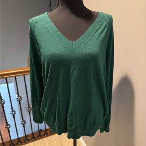Banana Republic Green V-Neck Sweater for Women